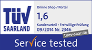 Geprüfte Service-Qualität des TÜV Saarland TÜV Logo
